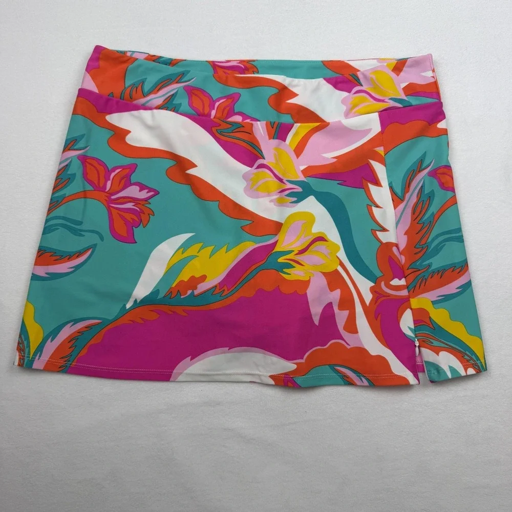 Jude Connally Skort Womens Large Multicolor Floral Golf Tennis Made USA